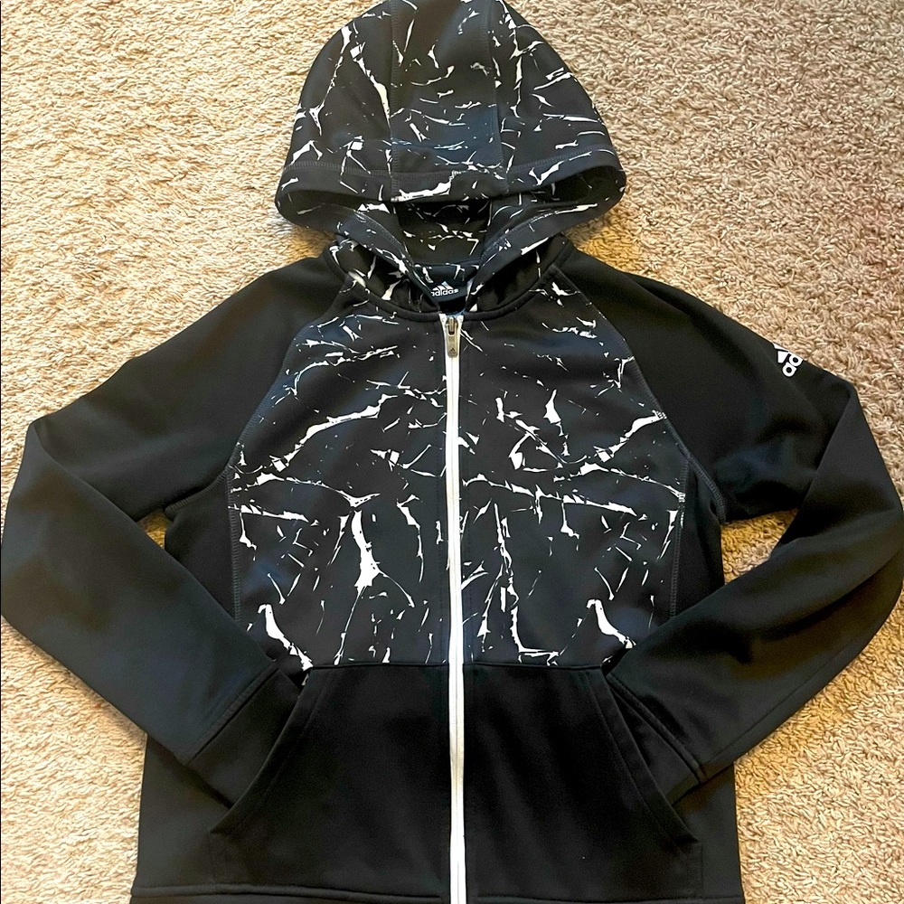 Boys Black Hoodie Adidas! (Good Condition)